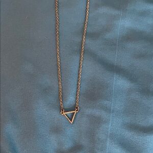 Elegant Gold Triangle Pendant Necklace